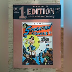 FAMOUS 1st EDITION C-30 SENSATION COMICS #1 TREASURY 1974 10”x13½” BRONZE ISSUE